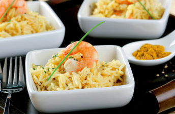 arroz de caril com gambas da cigala