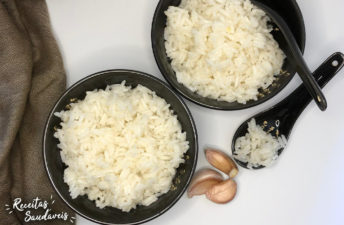 arroz ao alho de receitas saudáveis cigala