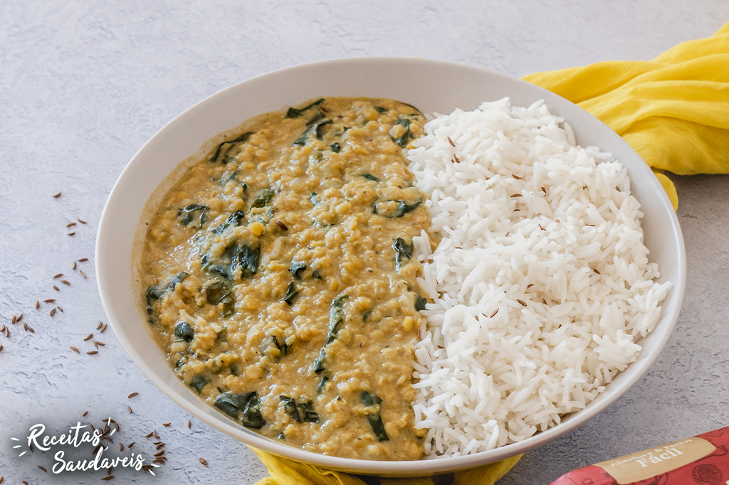 dahl palak de receitas saudáveis cigala