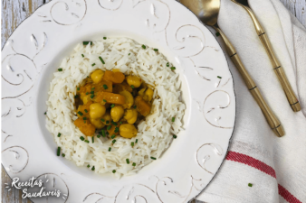 caril de abóbora e grão de receitas saudáveis cigala