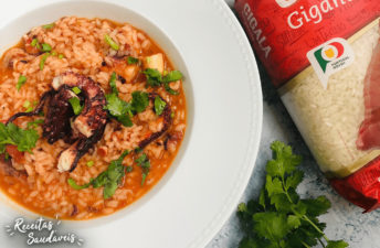 arroz de polvo com arroz gigante da cigala