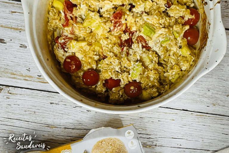 Foto de Arroz integral com Queijo Feta