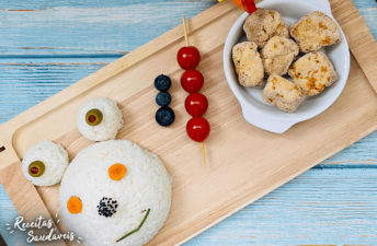 arroz dia da criança com nuggets receitas saudáveis