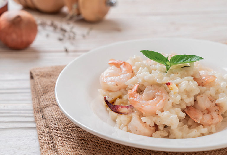 Foto de Risotto de Camarão e Lulas