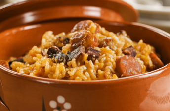 Arroz de enchidos da cigala