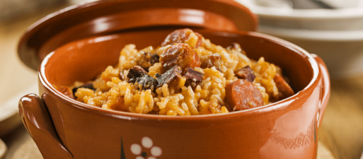 Arroz de enchidos da cigala