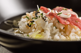 Sopa de arroz oriental