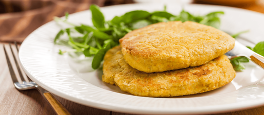 Hambúrgueres de arroz vegetais e queijo