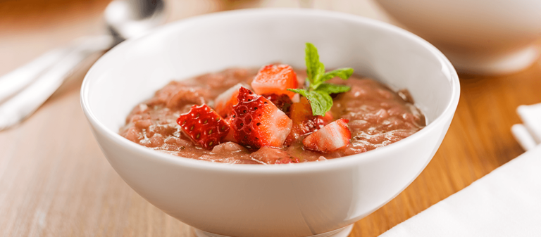 Foto de Risotto de morangos e vinagre balsâmico