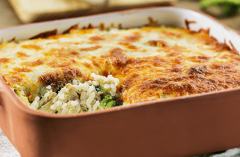 Arroz de frango com brócolos