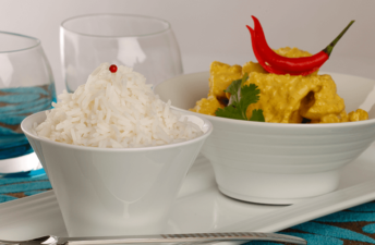 Arroz para caril da cigala