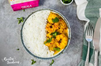 Caril de Camarão com Thai Jasmim