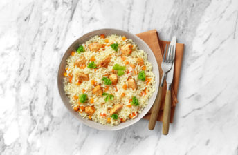 arroz de frango com legumes
