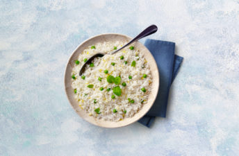 Arroz de Ervilhas com limão e hortelã