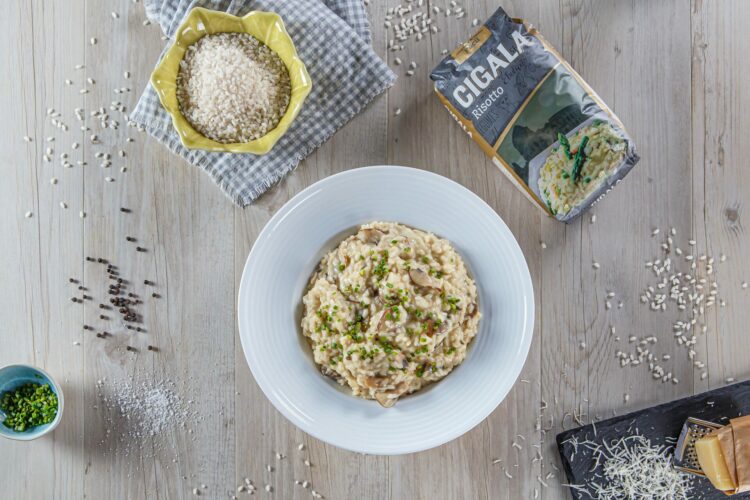 Receita de risotto de cogumelos