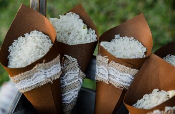 Ideias criativas para cones de arroz