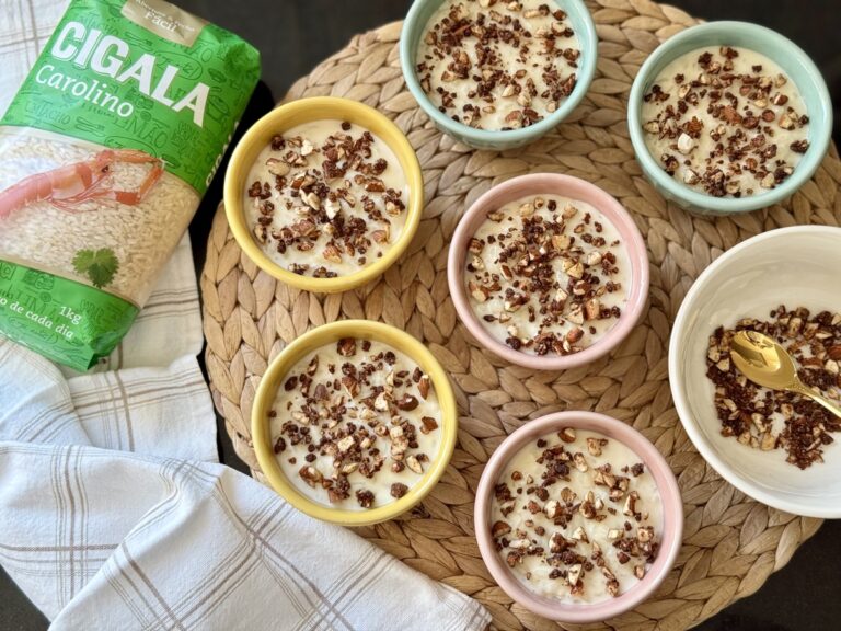 Foto de Arroz doce com leite condensado e crocante de canela