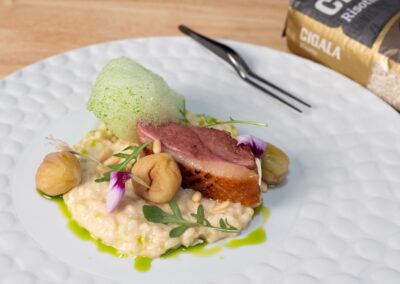 Receita de arroz à piamontese com magret de pato