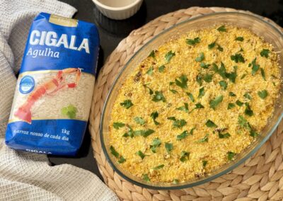 Receita de arroz cremoso de forno