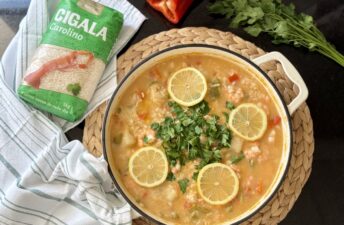 imagen receta Arroz de tamboril com camarão