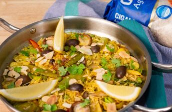 imagen receta Paella de legumes: receita saudável e fácil