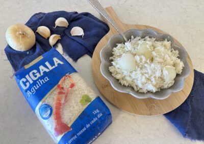 Receita de arroz cozido passo a passo