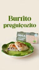burrito de arroz com frango, feijão preto e queijo – imagem de capa